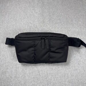 CALPAK Luka Belt Bag Black Quilted Fanny Pack Crossbody Travel Waist Bag